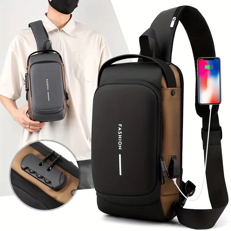 Anti-Theft Cross Body Bag With USB Charging