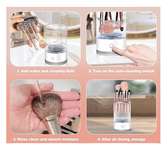 Automatic Makeup Brush Cleaner & Dryer Machine ✨